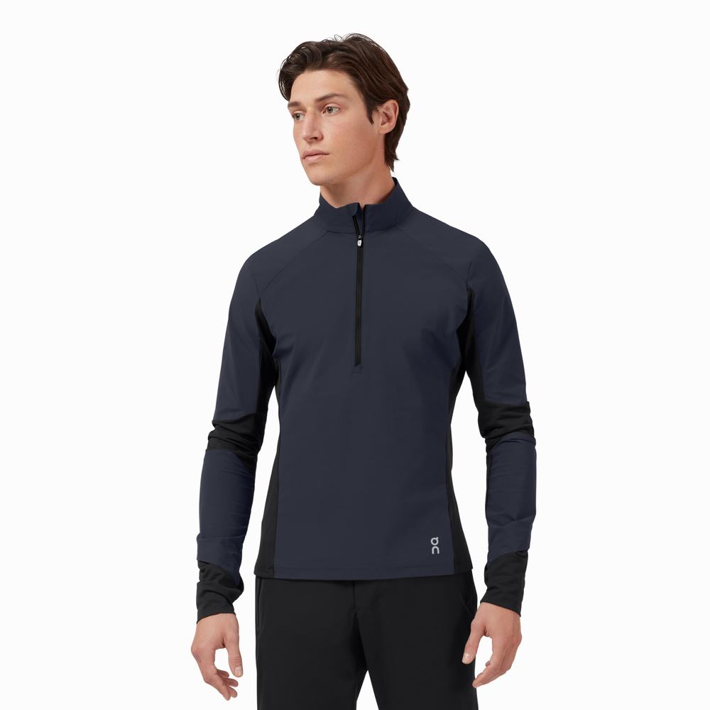 Férfi On Trail Breaker Long Sleeve Sötétkék Fekete | Hungary-6305418